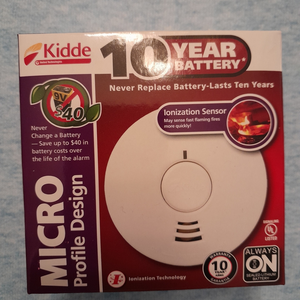 Kidde White Smoke Alarm with 10-Year Battery